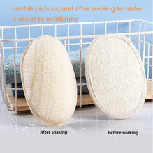 Natural Loofah Sponge Exfoliating Body Scrubber,Exfoliating Loofah Sponge,2 Pcs Natural Loofah Shower,Shower Body Exfoliator Scrubbing Pads,Loofah Back Brush, for Women and Men,Shower