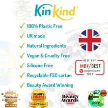 KinKind Give me STRENGTH! Shampoo bar. Volume for fine & flat hair. Ideal for anti hair loss. Rosemary Oil & Wheatgerm Oil. Up to 50 washes. Vegan. UK made. 50g