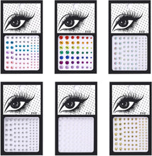 6 Sheets Face Gems for Festivals Women Face Stickers Make Up Eye Gems Face Gems, Make up Crystals Sticker Rainbow Rhinestones for Festival Accessory Halloween Makeup Decoration