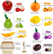 Airlab Wooden Play Food for Kids Kitchen Cutting Fruits Toys for Toddlers Pretend Vegetables Gift for Boys Girls Educational Toys