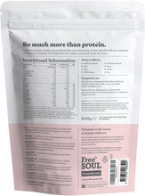 Free Soul Vegan Protein Powder  Formulated for Women  600g  20g Protein with Added Nutrients  Gluten & Soy Free Plant Based Nutrition Shake  Pea and Hemp Isolate Protein (Vanilla)