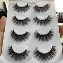 3D Faux Mink Eyelashes Pack, Fake Eyelash Fluffy Volume Natural Cross Lashes Soft Handmade Wispy Eye Makeup