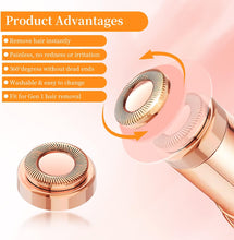 Hair Remover Replacement Heads Compatible with Finishing Touch Flawless Facial Hair Removal Tool for Women, Facial Hair Remover Replacement Heads for Generation 1, 4 Count, Rose Gold