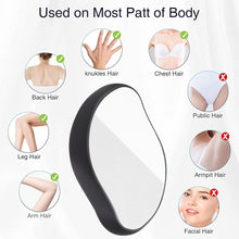 Crystal Hair Eraser,Reusable Magic Painless Hair Eraser for Women, Portable Hair Removal Stone,Magic Crystal Hair Remover with Gentle Skin Exfoliation, Easy to Use, Works On All Body Parts(Black)
