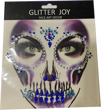 Facial Decoration Rhinestones Halloween Makeup (Purple)