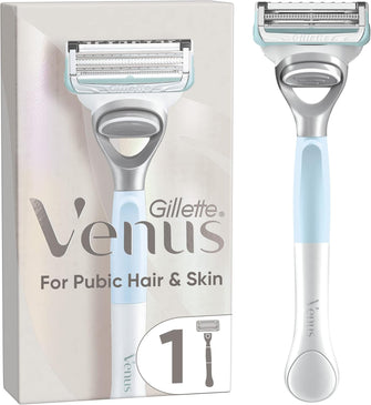 Gillette Venus Women's Razor + 1 Razor Blade Refill with Precision Trimmer, Designed for Pubic Hair & Skin