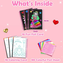 LIKYMO Foil Art for Kids - Art and Craft for Kids, Foil Craft No Mess Creative DIY Activity Toys for 4, 5, 6, 7, 8, 9 Year Old Girls Boys Gifts (Princess)