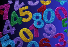 Kids B Crafty 100 Number Stickers - Glitter Foam Numbers for Childrens Crafts, Self-Adhesive Stickers for Scrapbooking, Card Making, and Decorating