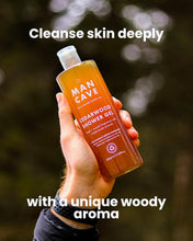 ManCave Cedarwood Shower Gel 500ml for Men, Fresh & Wood Aroma, Natural Formulation, Sulphate and Paraben Free, Vegan Friendly, Tube made from Recycled Plastics, Made in England