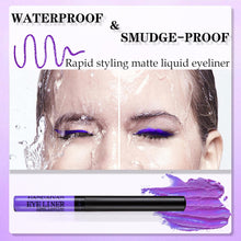 Liquid Eyeliner Pencil, Colored Eye Liner Pen, Highly Pigmented Long Lasting Eyeliner UV Glow, Waterproof & Smudge-proof Coloured Eye Make-up, Instant Drying Gel Eyeliner For Party