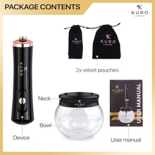 KURO Makeup Brush Cleaner and Dryer Machine Gift Box  Fast, Automatic & Deep Cleaning  2x Premium Travel Pouches Included Free  Makeup Brushes Clean Tools