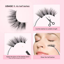 Glowingwin Half Lashes with clear band Fake Lashes Cat Eye Lashes Natural Look False Eyelashes 10 Pairs Corner Lashes 3/4 Lashes Handmade Transparent Strip Lashes Reusable Mink Fluffy Lashes