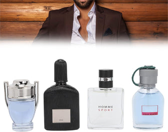 4pcs 25ml Men Perfume Sports Cologne Oceanic Floral Fragrance Long Lasting Male Perfume Set