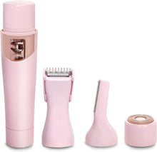 Magnitone FuzzOff 3-in-1 Rechargeable Ladies Precision Hair Trimmer Depilator for Face, Jawline, Upper Lip, Eyebrows, Body, Underarm and Bikini Line - Pink