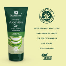 Aloe Pura Organic Aloe Vera Gel, Natural, Vegan, Cruelty Free, Paraben and SLS Free, Cooling, Soothing, 200 ml (Pack of 1)