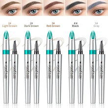 EHIOG Eyebrow Pencil, Microblading Waterproof Eyebrow Pen, Eye Brow Makeup Tool Eyebrow Pencil with 4 Micro-Fork Tip Long-Lasting Brow Tint, for Natural Eyebrow Hair Makeup-02DarkBrown