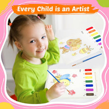 LIKYMO Water Colouring Book for Children - Water Painting Books for Kids Easter Gifts for Kids, Watercolour Paint Set Magic Painting Book Easter Crafts Gifts (Animals)