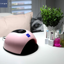 Inge 120W Gel Nail Lamp LED Nail Lamp with 3 Timers Automatic Sensor Professional Nail Lamp in Elegant Pink