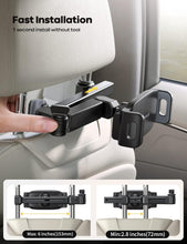 Lamicall Car Headrest Tablet Mount - [Aluminium Arm] 2024 Adjustable Car Tablet Holder, 360 Rotating Backseat Mount for Kids, for 2024 iPad Pro 13, Air 6, Mini, Tab, Phones, 4.7-13 Device - Black