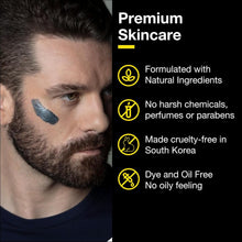 Lumin Mens No-Nonsense Charcoal Cleanser/FaceWash (1.7oz.): Unclog Pores of Oil, Dirt and Pollution - Experience a Smooth and Fresh Face-Korean Made Grooming for the Modern Man - Reach Your Best Look