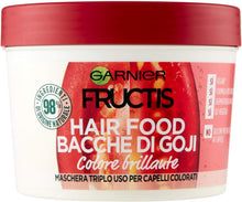 Garnier Fructis Hair Food Goji Sticks 3 in 1 Nutrient Mask with Vegan Formula for Coloured Hair, 390 ml