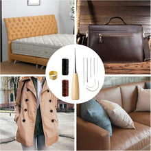 Leather Repair Kit 11PCS Leather Sewing Tools Waxed Thread and Needles for Fabric Sewing Upholstery Tools for Sofas Carpet Furs Sewing