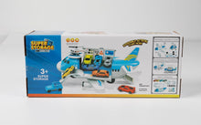 m zimoon Transport Airplane, Transport Cargo Plane Car Kids Toys Set with 4pcs Cars, 1pcs Helicopter Toy and 1pcs DIY Stickers Gift Toys for Boys Girls