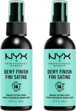 NYX Professional Makeup Setting Spray, Long Lasting Formula, Fixing, Lightweight, Vegan Formula, Dewy Finish, Pack of 2, 60 mL