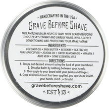 Grave Before Shave Cigar Blend Beard Balm (Cigar/Vanilla Scent) (2 Oz.)