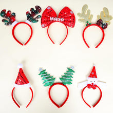 KEYIDO 6 Pack Christmas Headbands, Christmas Hat Snowman Christmas Tree Reindeer Antlers Christmas Headband Headwear Hairband for Adults Women Kids Xmas Costume Party Photos Booth