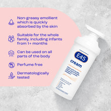 E45 Cream 500 g  E45 Cream for Dry, Irritated Skin  Moisturiser to Soothe Dry & Sensitive Skin - Dermatologically Tested Eczema Dermatitis Cream  Non-Greasy Body Face Hand Cream  Clinically Proven