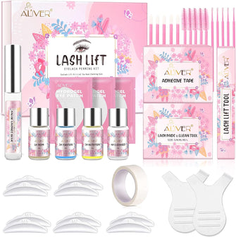 Lash Lift Kit, Eyelash Perm Kit, Lash Curling Eyelash Extension Set, Semi-Permanent Curling Lifting Perming Wave for Beauty Salon Home Use