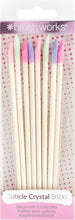 Brushworks Cuticle Crystal Sticks - 8 Pack