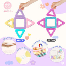 Magnetic Tiles Baby Toys, 42PCS Magnetic Building Blocks for 2 3 4 5 6 7 8+ Year Old Boys Girls, Sensory Toys STEM Educational Toys Magnetic Tiles for Kids 2-3 Year Old Girl Christmas Birthday Gifts