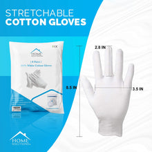 Home Solutions White Cotton Gloves for Eczema  8 Pairs  Free Wash Bag  Hand Moisturising Gloves, White Cotton Gloves for Dry Hands, Eczema Gloves, White Gloves, Exfloitants Gloves