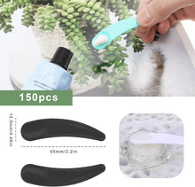 150PCS Plastic Makeup Spatula Disposable Facial Cream Spoon Mini Beauty Spoon Cosmetic Applicator for Facial Cream 50PCS White & 50PCS Black & 50PCS Green