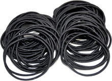 Elastic Hair Bands, 100pcs Black 2mm Elastic Hair Ties Ponytail Holders, Bulk Hair Ties No Metal Gentle Elastics for Women Girls Men Kids