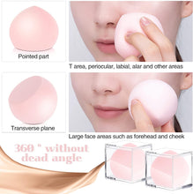 2 Pcs Makeup Sponge, Ultra Soft Makeup Sponge Egg Beauty Blenders Expanding Sponge with Box Individually Packaged for Liquid Foundation Cream and Cream Lotion(Pink)