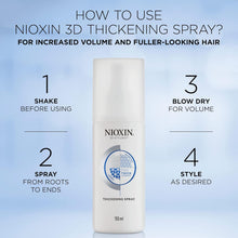 Nioxin 3D Volumising Thickening Hairspray for added Texture and Body Hair Thickening Hairspray for Thin Hair, 150ml