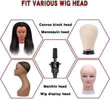 Mannequin Head Stand, DanseeMeibr Plus Anti-Slip Aluminum Wig Stand Head Stand Wig Stand Tripod Adjustable(24-64Inch) for Hairdressing Training Canvas Head with Carry Bag