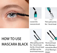 Mascara Black - Waterproof Mascara 4D Silk Fiber Eyelash Mascara, Extra Long Thick & Voluminous Lash Mascara Non-smudged, Non-caking, Lasts all day long, Ultra Black