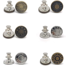 6 Pcs Buttons for Jeans,Adjustable Jean Button Pins,Pant Waist Tightener,No Sew and No Tools Instant Jean Button Pins for Pants, Simple Installation, Reusable and Adjustable (Style 1)