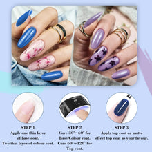 Lavender Violets 21 Pcs Gel Nail Polish Gift Set Frozen Sliver Diamond Gold Nude Pink Halloween Purple Blue Soak Off UV LED Starter Kit Base,Glossy n Matte Top Coat Manicure Varnish F986