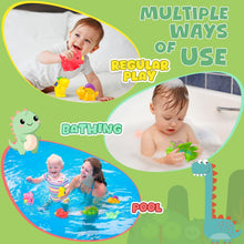 Jovicos No Hole No Mould Baby Bath Toys - 6PCS Dinosaurs Bath Toys For 1 Year Old Mould Free Bath Toys for 1 2 3 4 Year Old Boys Toddler Kids Swimming Pool Toys