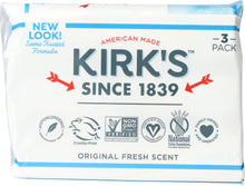 Kirk's Natural Castile Soap Original - 4 oz Each, 3 ct