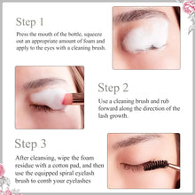 Eyelash Extension Cleanser, BREYLEE Eyelash Shampoo Eyelash Extension Foam & Brushes Eyelid Cleanser for Makeup Remover Paraben & Sulfate & Oil Free for Salon and Home Use