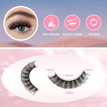 Glowingwin Cat Eyelashes Volume 3D Hybrid Natural Look Fake Russian Strip Lashes 10 Pairs Dramatic Fluffy Handmade Reusable D Curl False Eyelashes