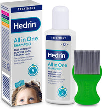 Hedrin All-In-One Shampoo for Head Lice with Nit Comb, 200ml