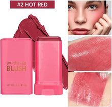 Pink Blusher, Cream Blusher For Mature Skin, Blushers For Cheeks Make Up, Waterproof Lightweight Blush Stick, Cream Bronzer Cream Blusher Contour Stick, Skin Tint Blush Makeup (Hot Red)