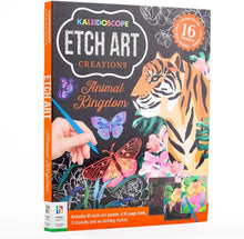 Hinkler  Kaleidoscope Etch Art Creations Animal Kingdom  Scratch Art for Adults  Animal Arts and Crafts  Gifts for Art Lovers